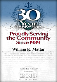 proudly serving the community since 1989 william k mattar 30 years