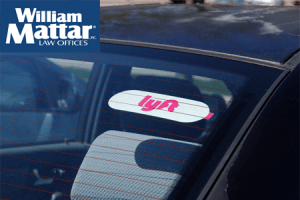 lyft sticker in car window