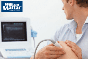 Doctor giving soft tissue ultrasound